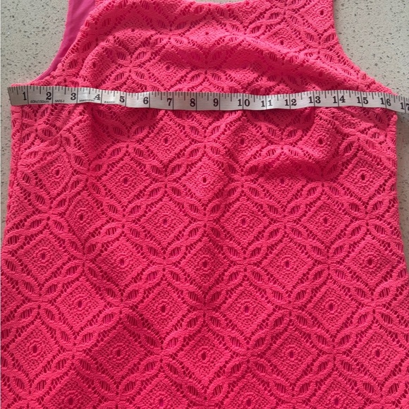 EUC - Lilly Pulitzer Hot Pink Textured Shift Dress – Size Small - Picture 5 of 6